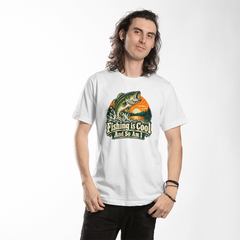 Fishing is Cool and So Am I - Sunset Bass Unisex T-Shirt