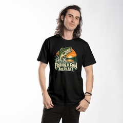 Fishing is Cool and So Am I - Sunset Bass Unisex T-Shirt