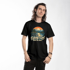 Fishing is Cool and So Am I – Mountain Lake Unisex T-Shirt