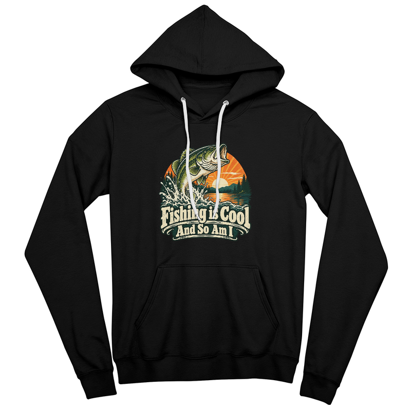 Fishing is Cool and So Am I – Sunset Bass Unisex Hoodie